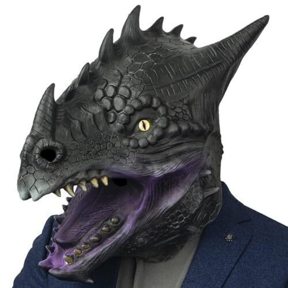 2437 Dragon Mask Scary Creature Latex Full Head Realistic Masks Fancy Dress